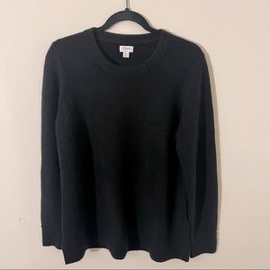 J. Crew Black Crewneck Sweater - Black